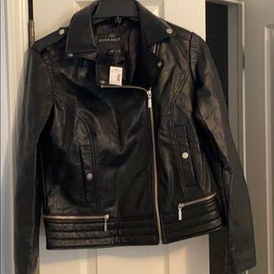 Black Leather Moto Jacket